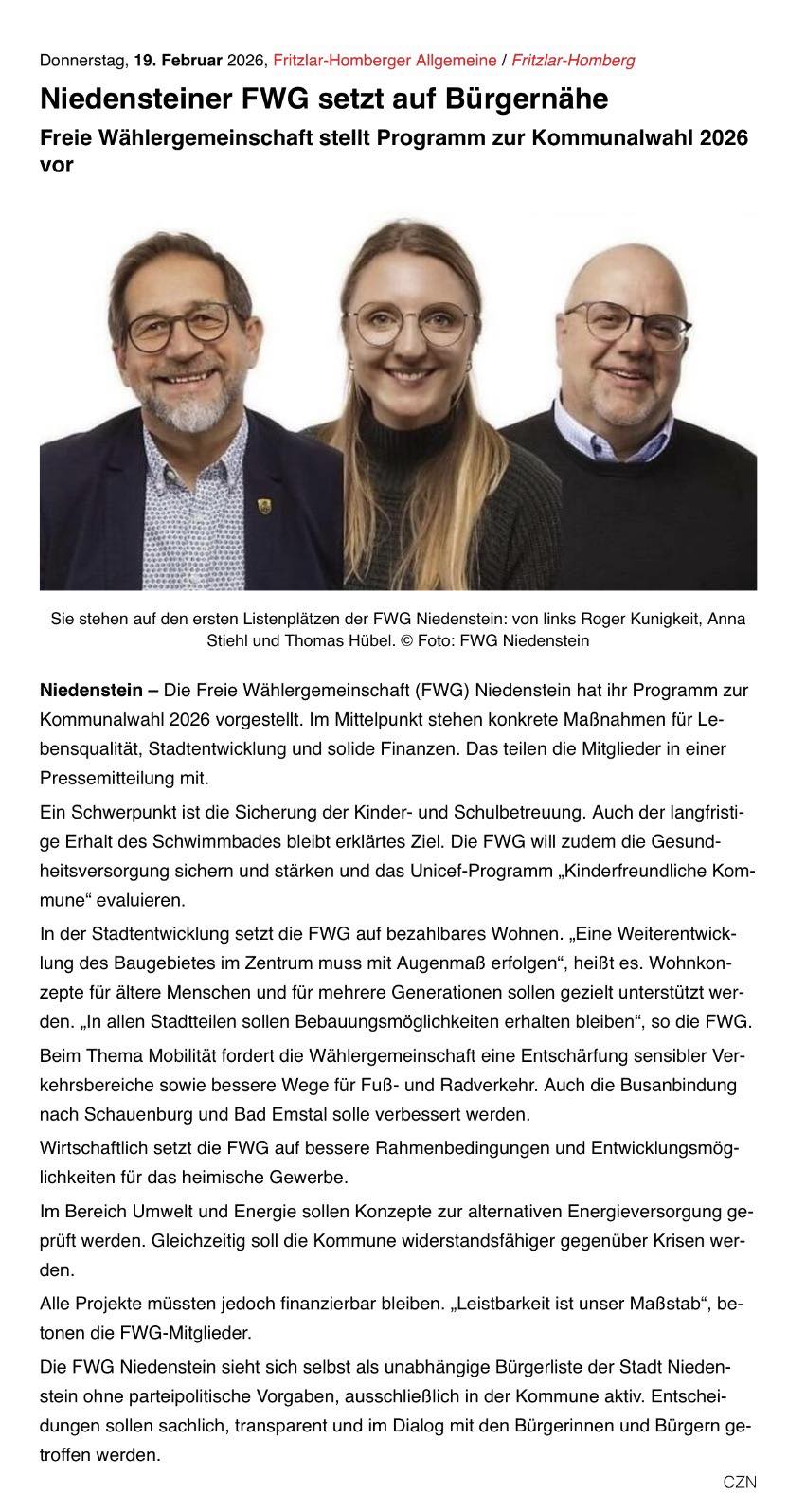 bürgernahe Entscheidungen und mit gesundem Menschenverstand.